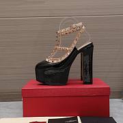 Valentino Garavani Rockstud Platform Black Heels 15CM - 2