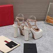Valentino Garavani Rockstud Platform White Heels 15CM - 2