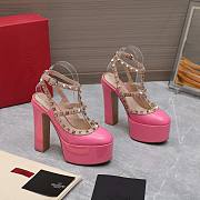 Valentino Garavani Rockstud Platform Pink Heels 15CM - 6