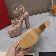 Valentino Garavani Rockstud Platform Nude Heels 15CM - 3