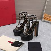 Valentino Gladiator Sandals Buckle Strappy Black Heels 15CM - 3
