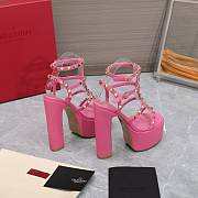 Valentino Gladiator Sandals Buckle Strappy Pink Heels 15CM - 3
