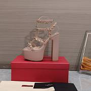Valentino Gladiator Sandals Buckle Strappy Cream Heels 15CM - 6