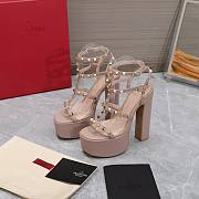 Valentino Gladiator Sandals Buckle Strappy Cream Heels 15CM - 4