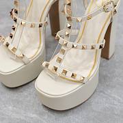 Valentino Gladiator Sandals Buckle Strappy White Heels 15CM - 5