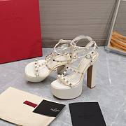 Valentino Gladiator Sandals Buckle Strappy White Heels 15CM - 4