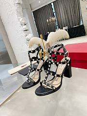 Valentino Rock Stud Sandal Heel Black 10CM - 2