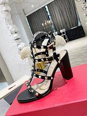 Valentino Rock Stud Sandal Heel Black 10CM - 4