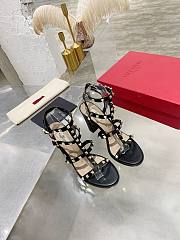 Valentino Rock Stud Sandal Heel Black 10CM - 6