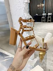 Valentino Rock Stud Sandal Heel Beige 10CM - 2