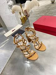 Valentino Rock Stud Sandal Heel Beige 10CM - 4