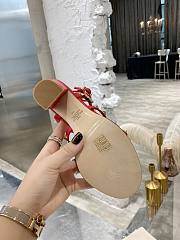 Valentino Rock Stud Sandal Heel Red 10CM - 5