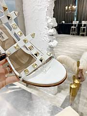 Valentino Rock Stud Sandal Heel White 10CM - 3