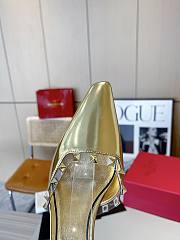 Valentino Slingback Sandals High Heels Gold 4CM - 5