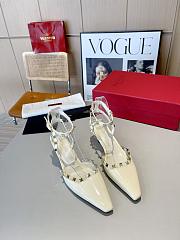 Valentino Slingback Sandals High Heels White 4CM - 6