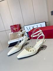 Valentino Slingback Sandals High Heels White 4CM - 4