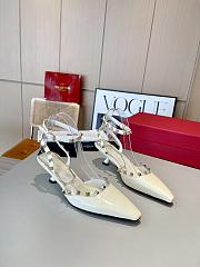 Valentino Slingback Sandals High Heels White 4CM - 3