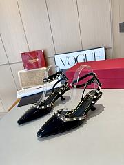 Valentino Slingback Sandals High Heels Black 4CM - 6