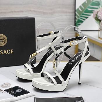 Versace White Medusa 95 Patent Heeled 10.5CM