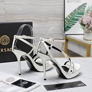 Versace White Medusa 95 Patent Heeled 10.5CM - 2