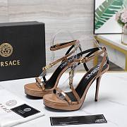 Versace Brown Medusa 95 Patent Heeled 10.5CM - 1