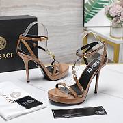 Versace Brown Medusa 95 Patent Heeled 10.5CM - 4