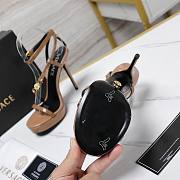 Versace Brown Medusa 95 Patent Heeled 10.5CM - 5