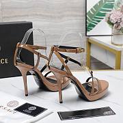 Versace Brown Medusa 95 Patent Heeled 10.5CM - 2