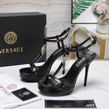Versace Black Medusa 95 Snake Heeled 10.5CM