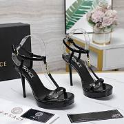 Versace Black Medusa 95 Snake Heeled 10.5CM - 5