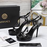 Versace Black Medusa 95 Snake Heeled 10.5CM - 4