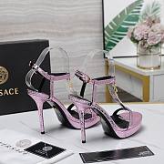Versace Purple Medusa 95 Snake Heeled 10.5CM - 5
