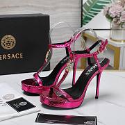 Versace Pink Medusa 95 Snake Heeled 10.5CM - 6