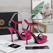 Versace Pink Medusa 95 Snake Heeled 10.5CM - 2