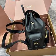 Miu Miu Cognac Leather Black Backpack Size 29x25x12cm - 4