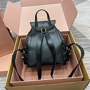 Miu Miu Cognac Leather Black Backpack Size 29x25x12cm - 5