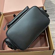 Miu Miu Cognac Leather Black Backpack Size 29x25x12cm - 3