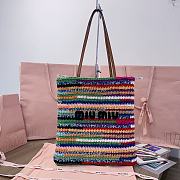Miu Miu Crochet Woven Tote Bag Colorful 30x38CM - 4