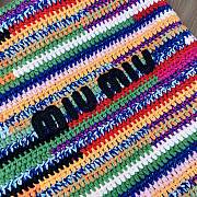 Miu Miu Crochet Woven Tote Bag Colorful 30x38CM - 2