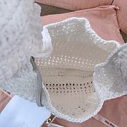 Miu Miu Hobo Tressé Effet Raphia White 44x31x8cm - 2