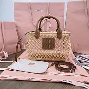 Miu Miu Logo-appliqué Interwoven Tote 24x18x9cm - 4