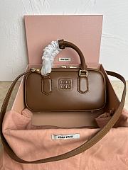 Miu Miu Matelasse Brown Pattern 5BB142 Size 22x10x7cm - 1