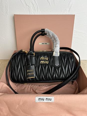 Miu Miu Matelasse Black Pattern 5BB148 Size 27x12x9cm