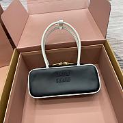 Miu Miu Mluarchive Leather Top Black 5BB173 Size 28x11x8cm - 5