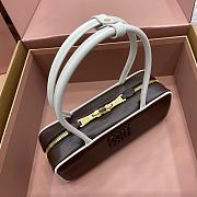 Miu Miu Mluarchive Leather Top Brown 5BB173 Size 28x11x8cm - 3