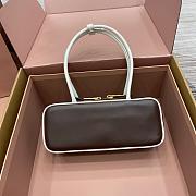 Miu Miu Mluarchive Leather Top Brown 5BB173 Size 28x11x8cm - 2