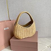 Miu Miu Ola Hobo Bag in Raffia 20 x17x6cm - 3
