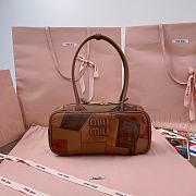 Miu Miu Patchwork Brown Bag 28x12x9cm - 6
