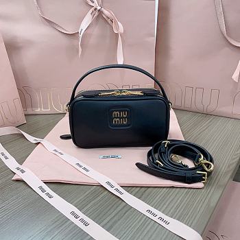 Miu Miu Pillow Bowling Black Bag 18x9x6cm