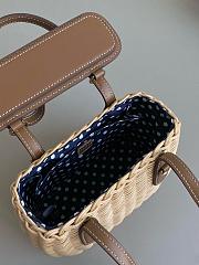 Miu Miu Wicker And Leather Handbag 15x20x8cm - 4